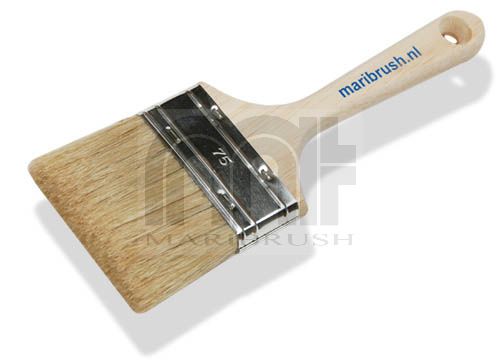 [2053-075] Polyesterkwast plat hout ongelakt 75mm - 3.0"